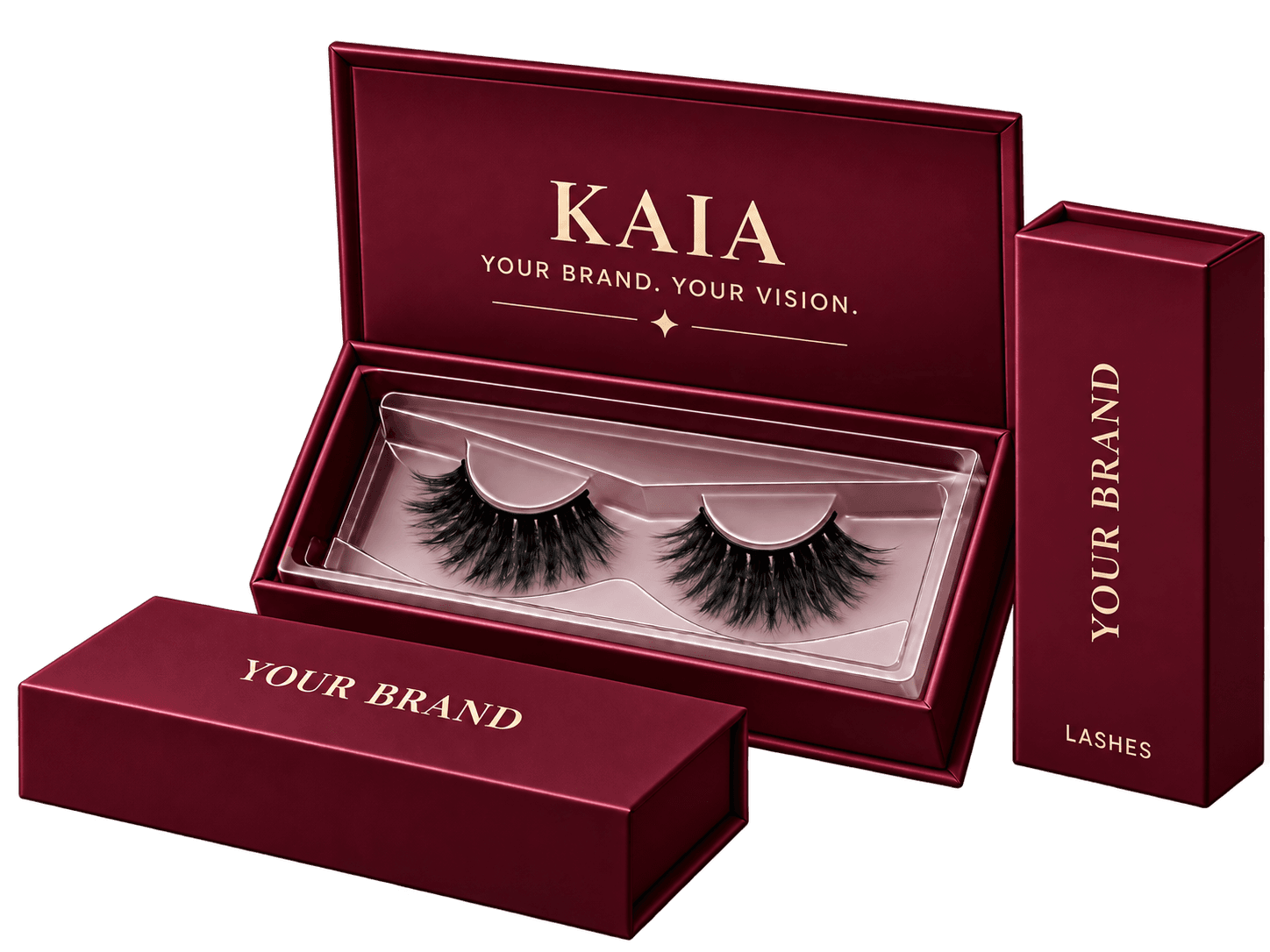 Empaque personalizado KAIA para crear tu propia marca